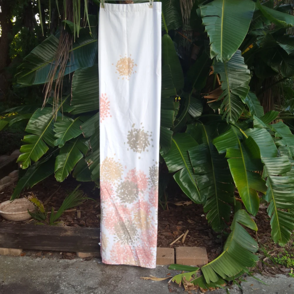 Donna Karan painted floral shower curtain